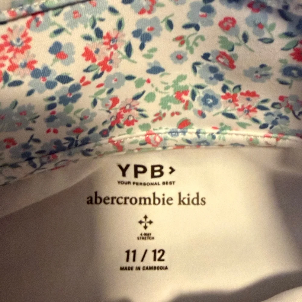 abercrombie kids White Jacket with Pink and Blue Floral Print